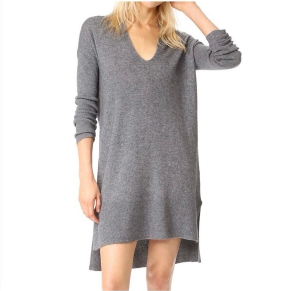 Rails Tilda Ash Gray Wool & Cashmere Long Sleeve Tunic Sweater Dress Size XS